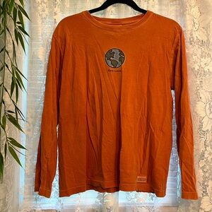 LIFE IS GOOD 2000’s earth graphic long sleeve